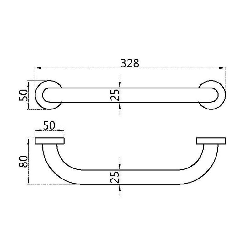 ELLO&ALLO Oil Rubbed Bronze Bathroom Shower Grab Bar, Home Care Bath Handrail (12 Inch) - Image 5